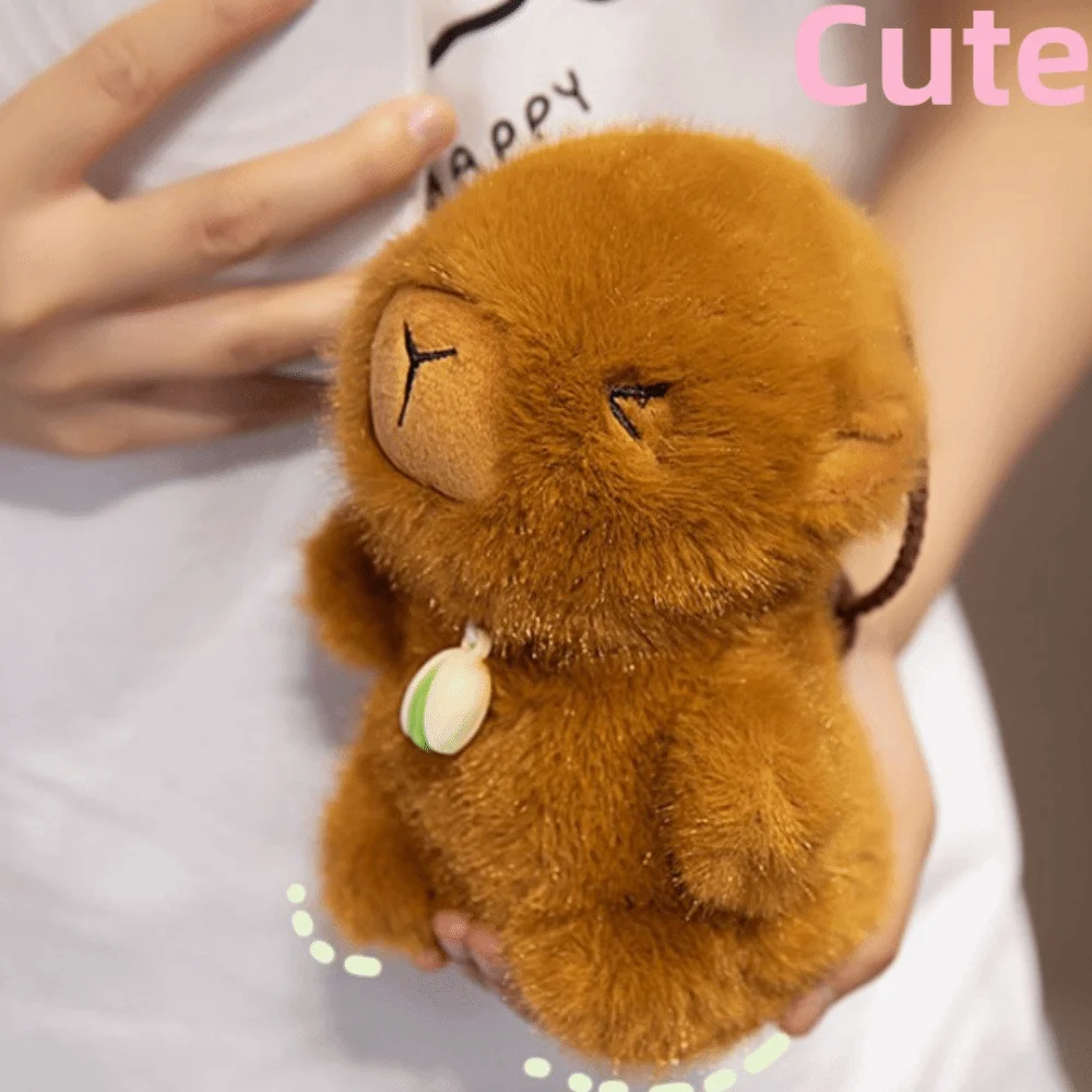 

Fragrant Capyabra Doll Pendant Pistachio Nut Elepant Sheep Plush Toy Keychain Fluffy Comfort Panda Plush Doll Keychain