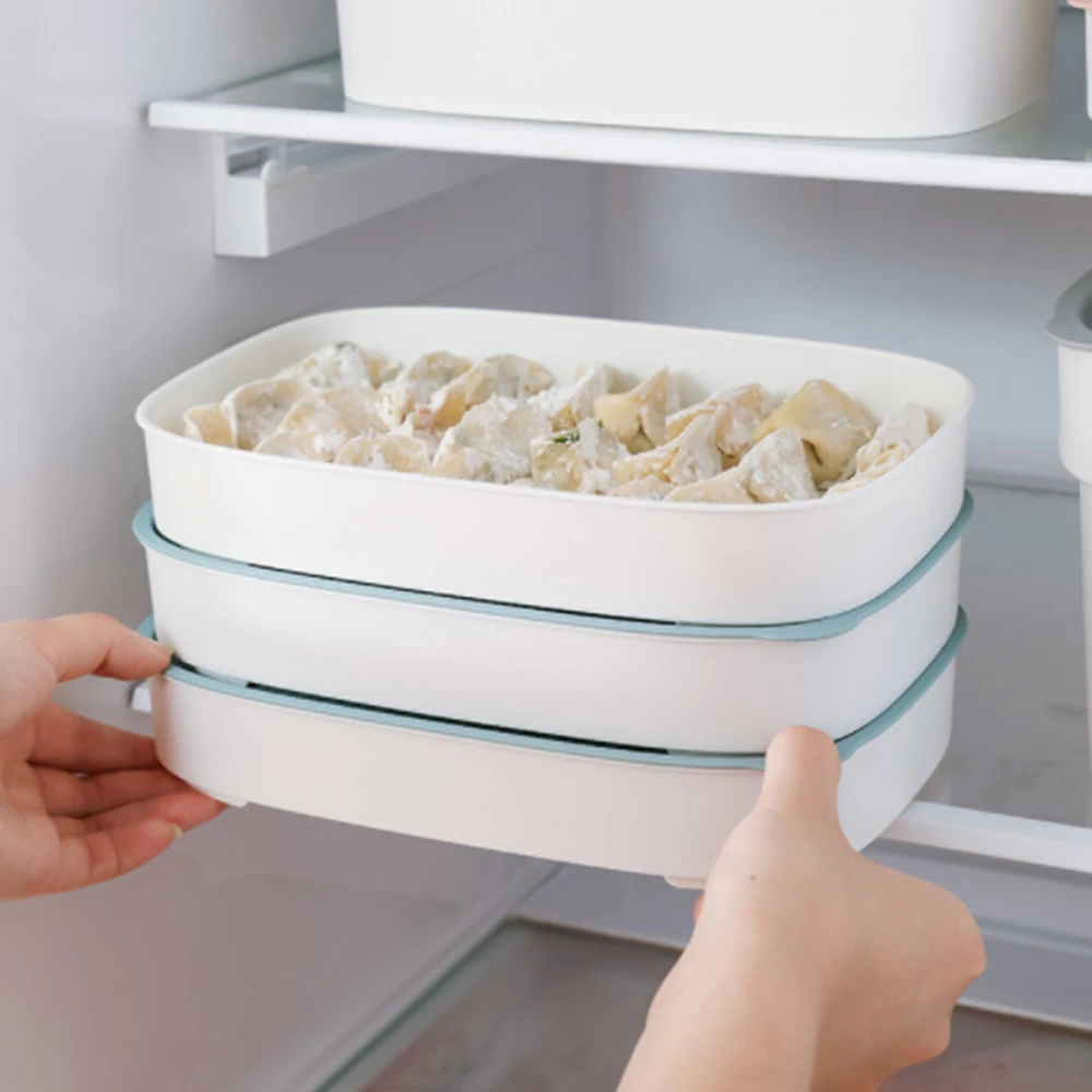 

Refrigerator Food Storage Box Kitchen Accessories Organizer Fresh Box Dumplings Vegetable Egg Holder