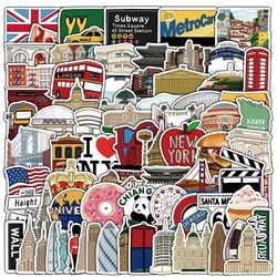 10/30/50/100PCS World Famous Building Stickers Aesthetic Travel Landmark Decals DIY Notebook Suitcase Bike Phone Luggage Sticker