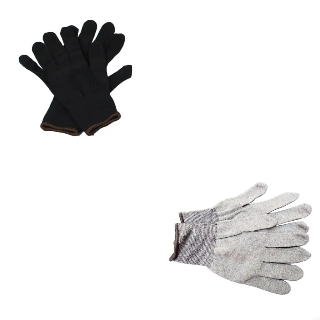 6XDF Window Tint Gloves Full Finger Nylon Knit Work Gloves with Extended Cuff for Wrap Installation and Film Handling