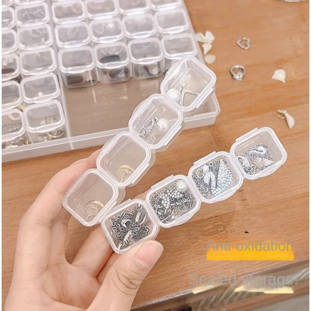 Oxidation Prevention Jewelry Storage Box Large Capacity Dustproof Simple Ring Box Transparent Multi Purpose Jewelry Organizer