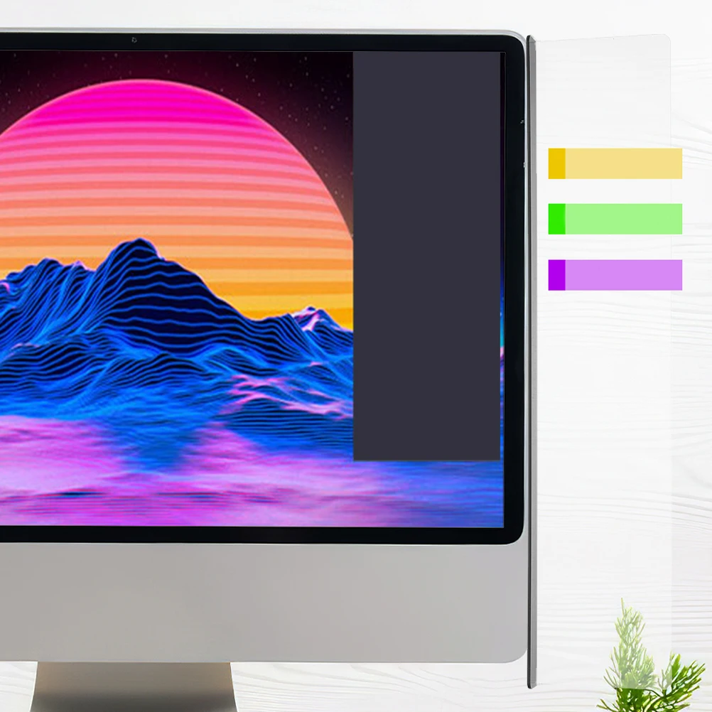 

2Pcs Clear Acrylic Computer Monitor Memo Boards Side Panel Note Holders Office Desk Organizer Reminder Board Desktop Accessories