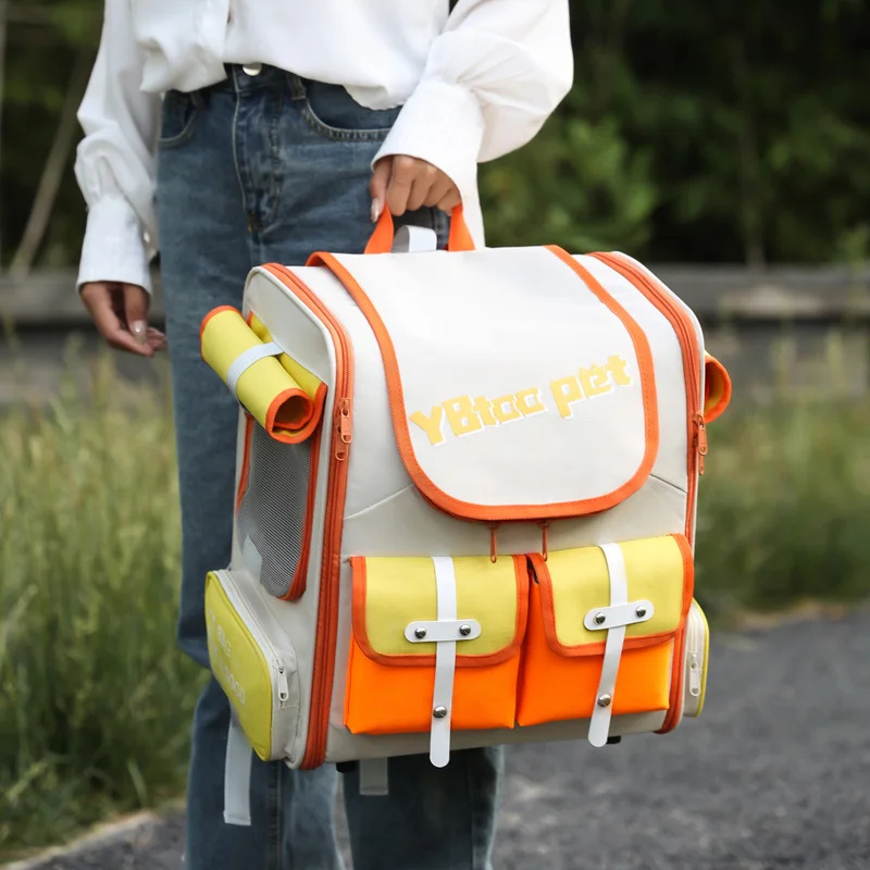 

Breathable Cat Carrier Backpack Portable Foldable Outgoing Travel Backpack Carrier For Cats Small Dogs Carry Bag Cats Supplies