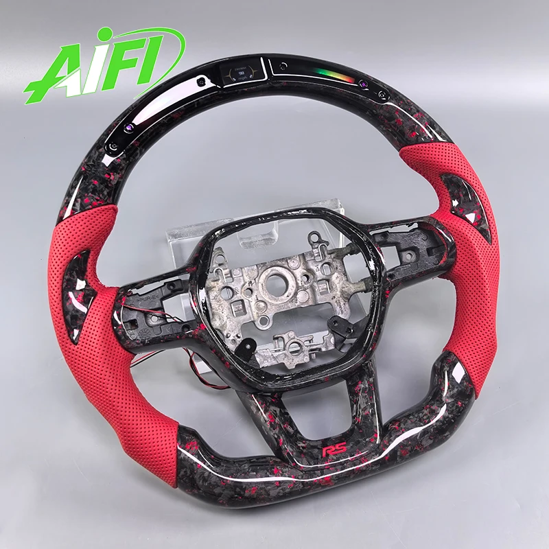 Custom Red Flake Carbon Fiber Steering Wheel for Honda 11th Generation Accord Civic Si Type-R FL5 CR-V 2022-2026