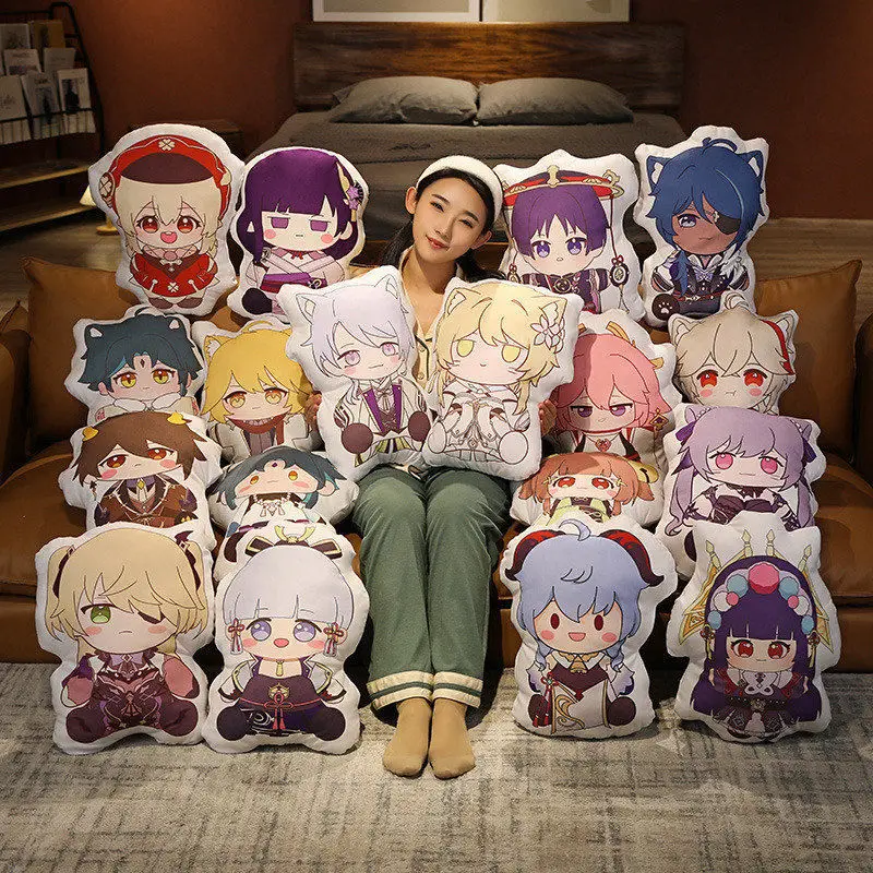 Genshin Impact Yae Miko Kamisato Ayaka anime peripheral creative cartoon cute doll pillow sofa cushion soft and skin-friendly