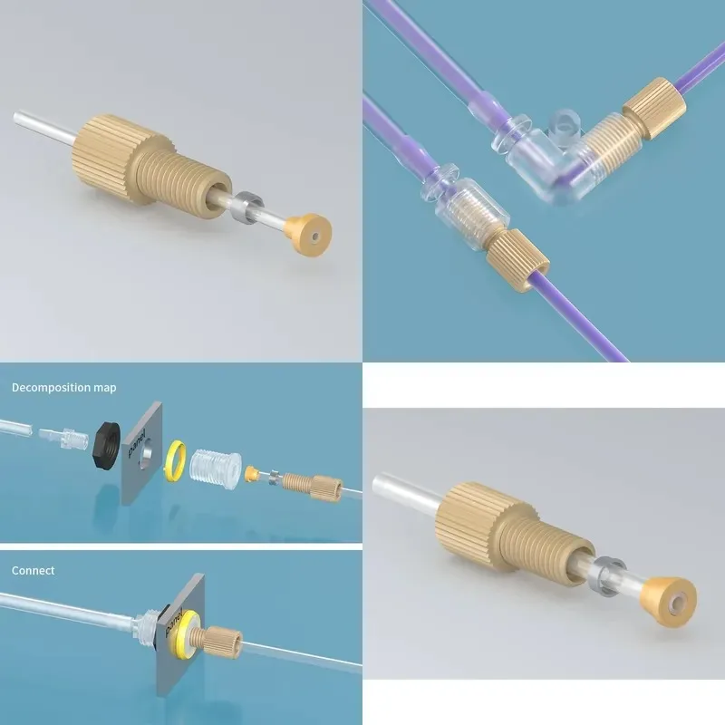 High-quality PEEK plastic pipe fittings for ion chromatography, genetic testing, and high-end biological analysis