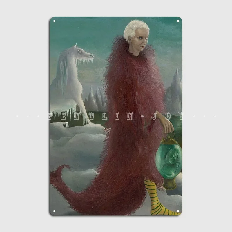 صورة ماكس ارنست اللوحة بواسطة ليونورا كارينجتون ملصق لوحة معدنية جدار الكهف نادي بار خلق لوحات تين تسجيل ملصق #2