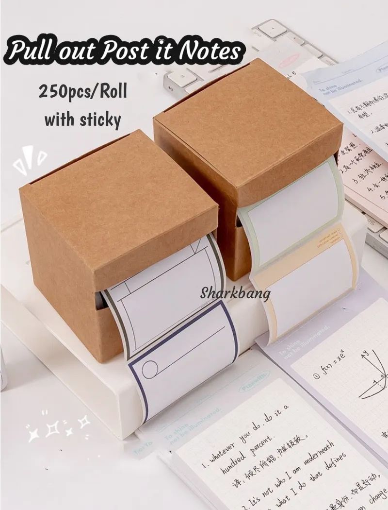 

Sharkbang Creative 250 Sheets Sticky Notes Pull Out Post Memo Pad To Do List Paperlaria List Notepad School Office Stationery