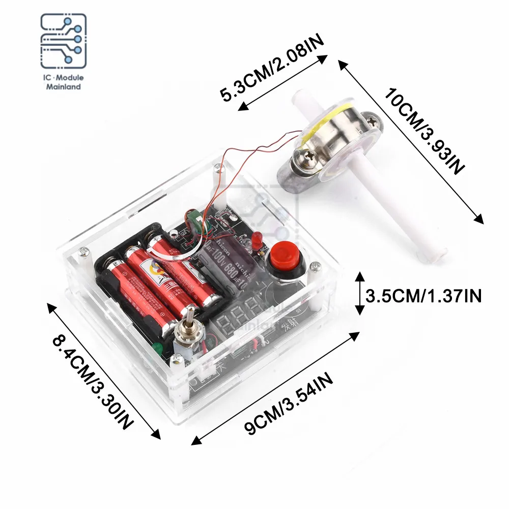 Soldering Practice Kit Electronic Mini Magnet Shooter DIY Kit Coil Gun Toy Kit Fun Soldering Project Kit for Parent