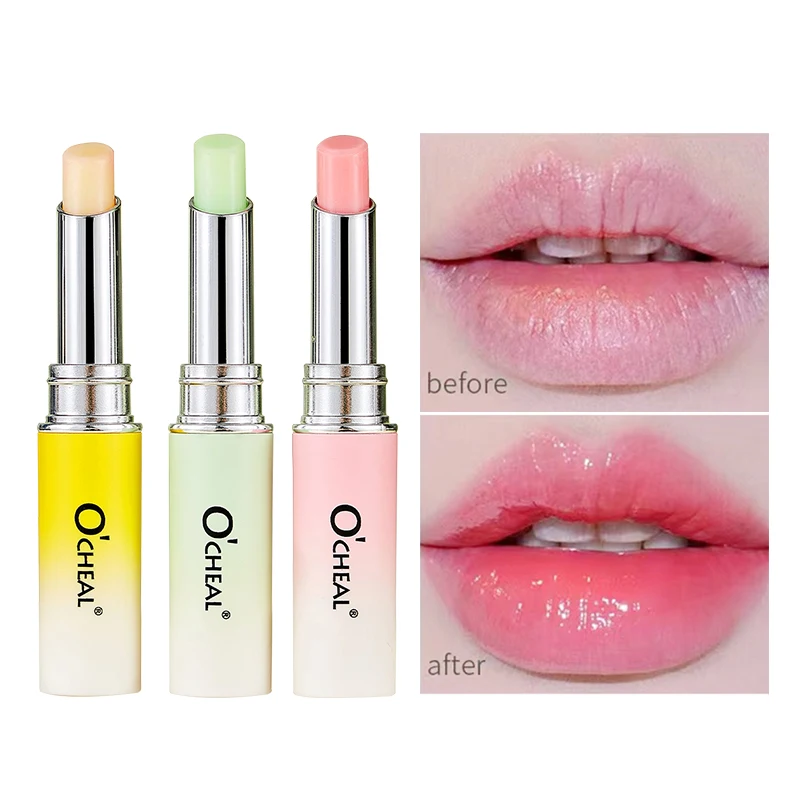 Ocheal Lip Balm Moisturizing Nutritious Temperature Change Lipstick Smooth Tender Anti Dry Cracking Oil Woman Beauty Lip Care