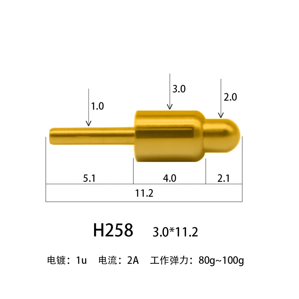 5 pièces H240-H260 l'autorisation pipeline 20A 1.5A PKnitting Pin connecteur Pogopin batterie Contact à ressort SMD illac PCB Test sonde 2.0 5.0 3.8 3.2