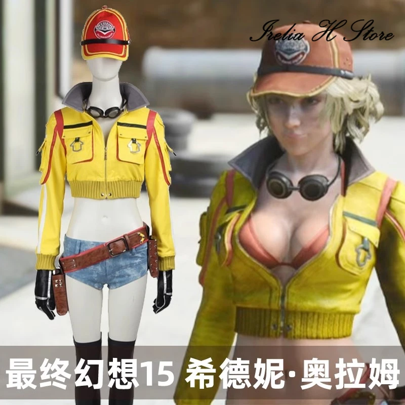 Irelia H Cindy Aurum from FF15 Final Fantasy XV Cindy Aurum Cosplay Costume jacket shorts hot