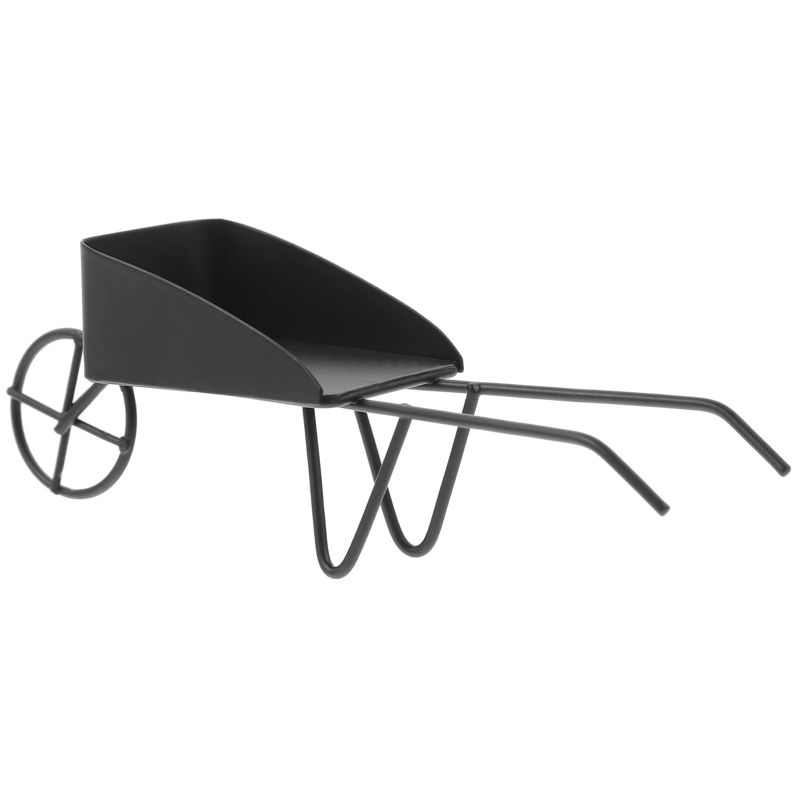 マイクロ風景小道具ミニチュアヴィンテージ手押し車錬鉄製ドールハウス金属