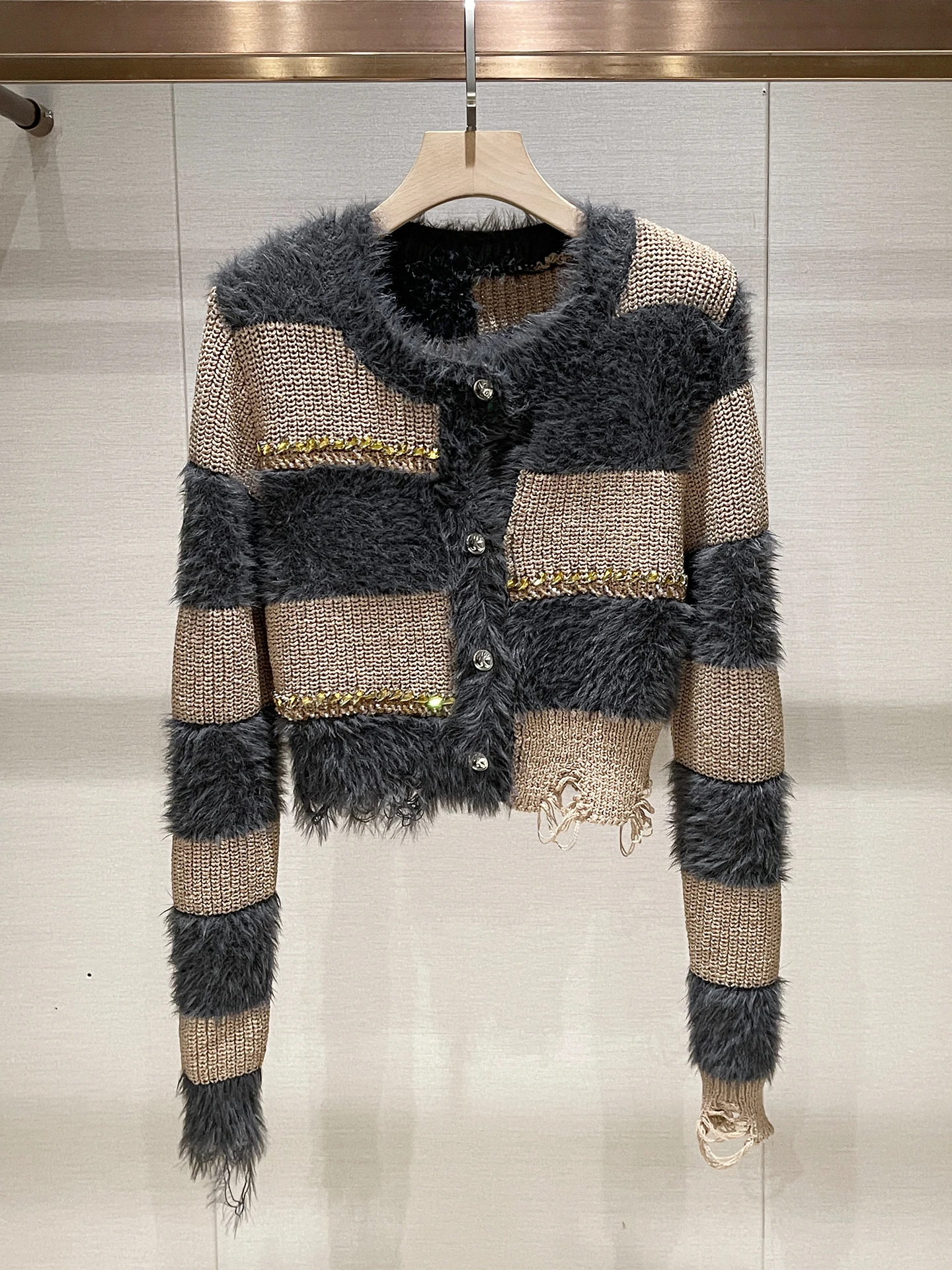 

Knitted Sweater Women's Casual Sle Furry Color Blo Retro Spring Autumn Winter Seasonal Long Sve round Ne S...