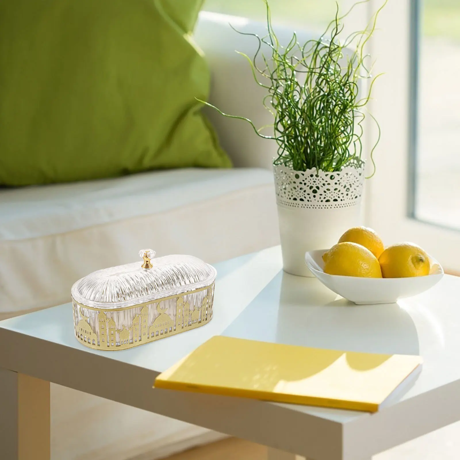 

Ramadan Trays with Lid Butter Dish Container Farmhouse Style French Butter Tray Serving Snack Charcuterie Board Eid Dinner Plate