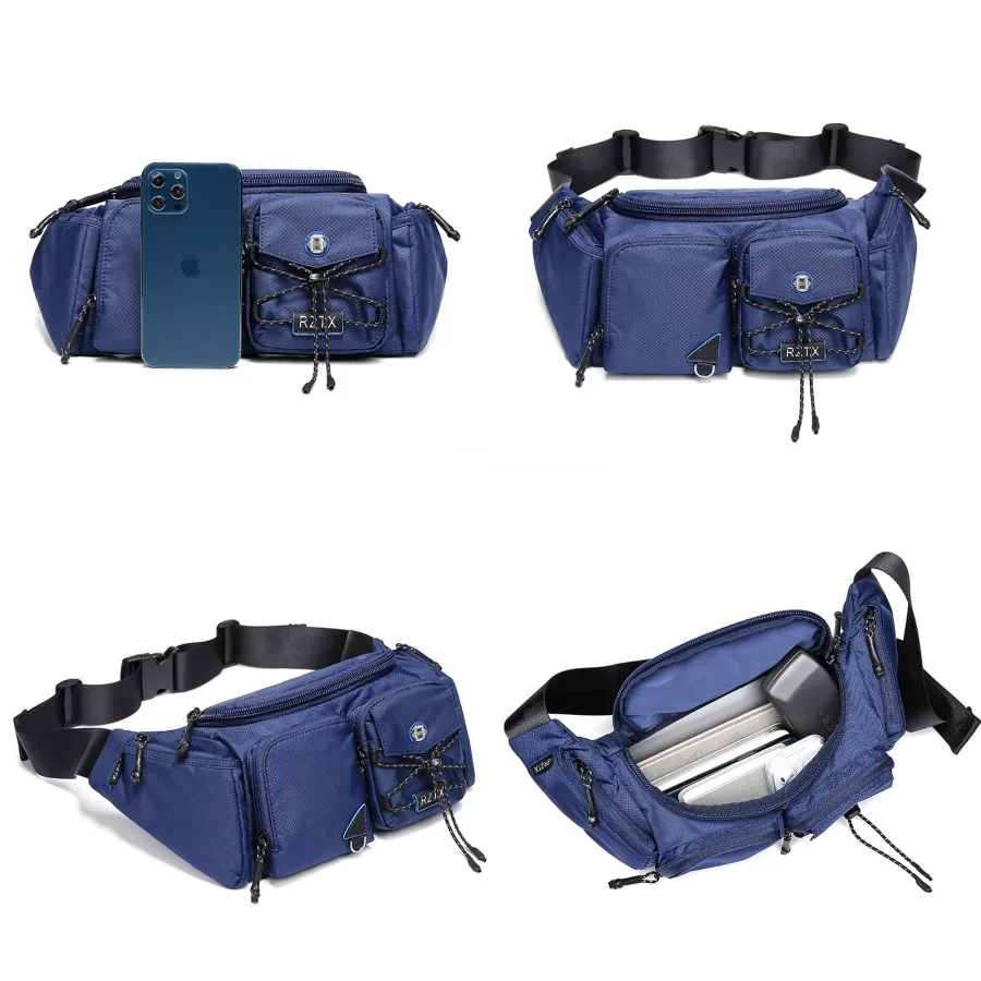 

【Новый стиль】Новая поясная сумка для мужчин, многофункциональная сумка через плечо большой вместимости, сумка для мобильного телефона, деловой кошелек, мужская нагрудная сумка.