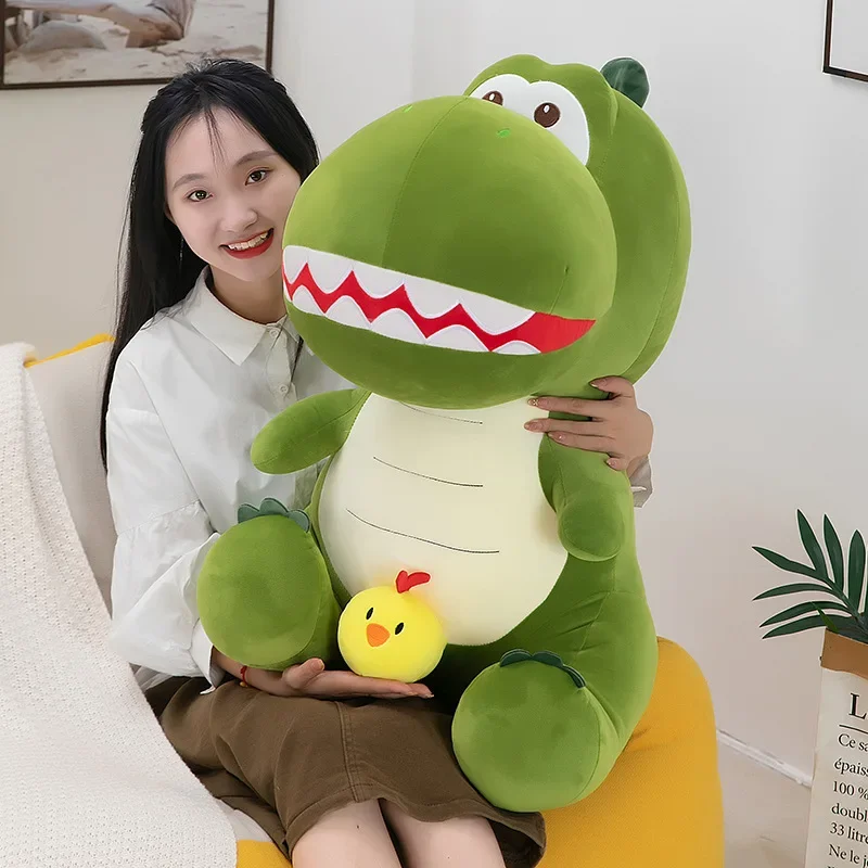 Kawaii Dumb Chicken Dinosaur Stuffed Plush Toy Doll Animal Cute Quirky Gift Girl Dolls Sleep Pillow Soft Room Decor Toys for Kid