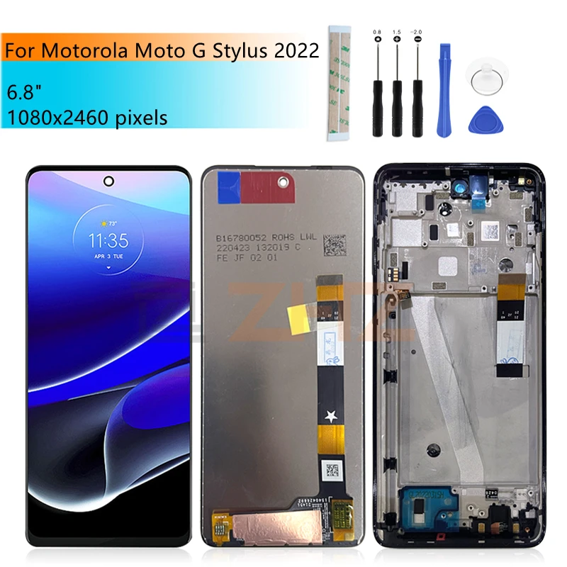 For Motorola Moto G Stylus 2022 LCD Display Touch Screen Digitizer Assembly For Moto G Stylus 2022 5g Display Replacement Parts