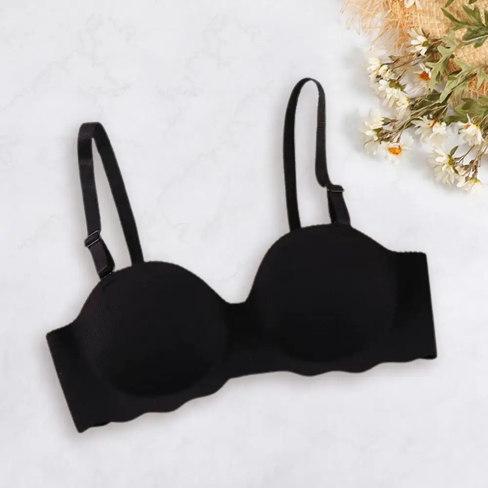 Women Bra Women Brassiere Push-up Bra for Women Comfortable Everyday Wear Wireless Solid Color Underwear Four Rows Buckles