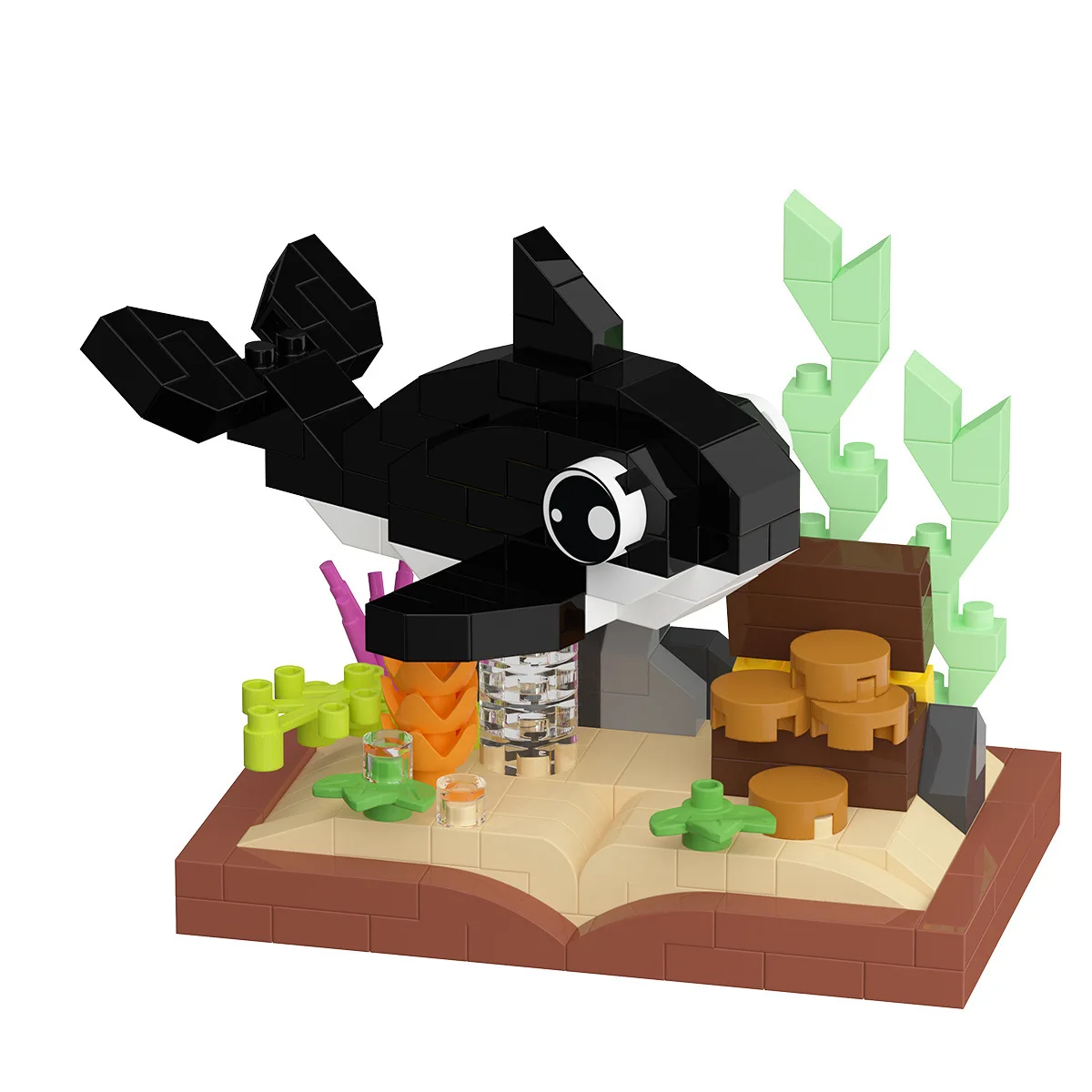 New Marine Animals Micro Particle Building Blocks Toys for Animal Shark, Jellyfish, Crab Diy Assembled Toys Puzzle Games Gifts view 5