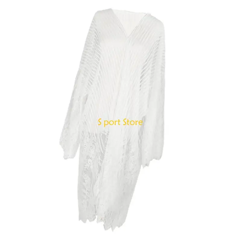 U2JB Feminine Cover Up Hollowed Beachwear Dress Comfortable with Delicate Fringes