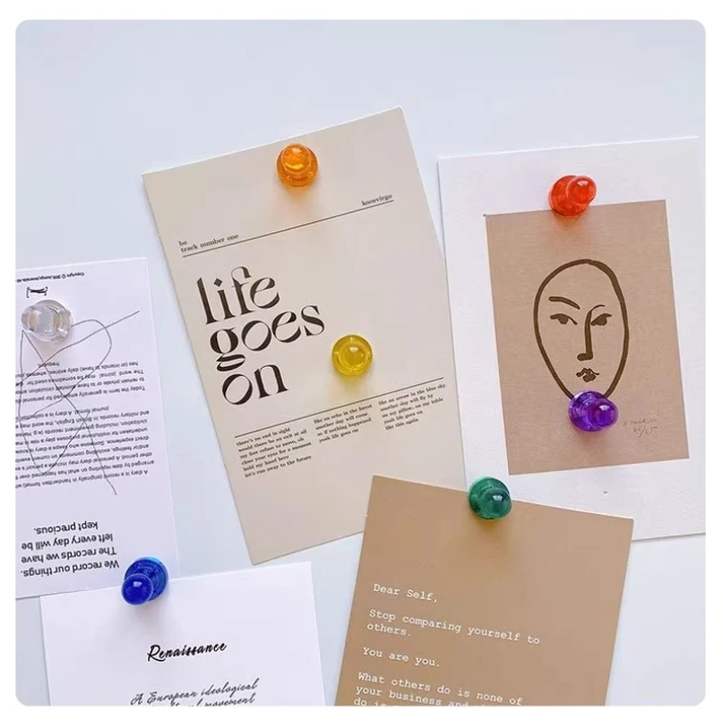 

Colorful Transparent Strong Magnetic Push Pins, Strong Magnetic Stickers for Office Teaching Refrigerator Message Board