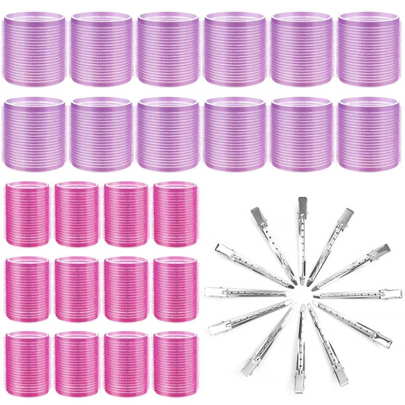 All types Self-Grip Hair Rollers Heatless Hair Roller Jumbo Sticky Hair Roller Set Salon Hair Dressing Curlers Hair Styling Tool