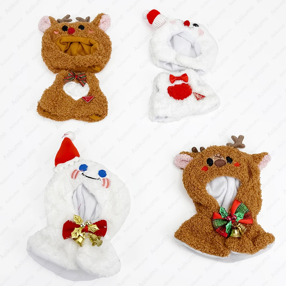 

Cotton Doll Christmas Costume Hats Shawls Hooded Capes Idol Doll Holiday Clothes Dress Up Accessories DIY Toy10cm