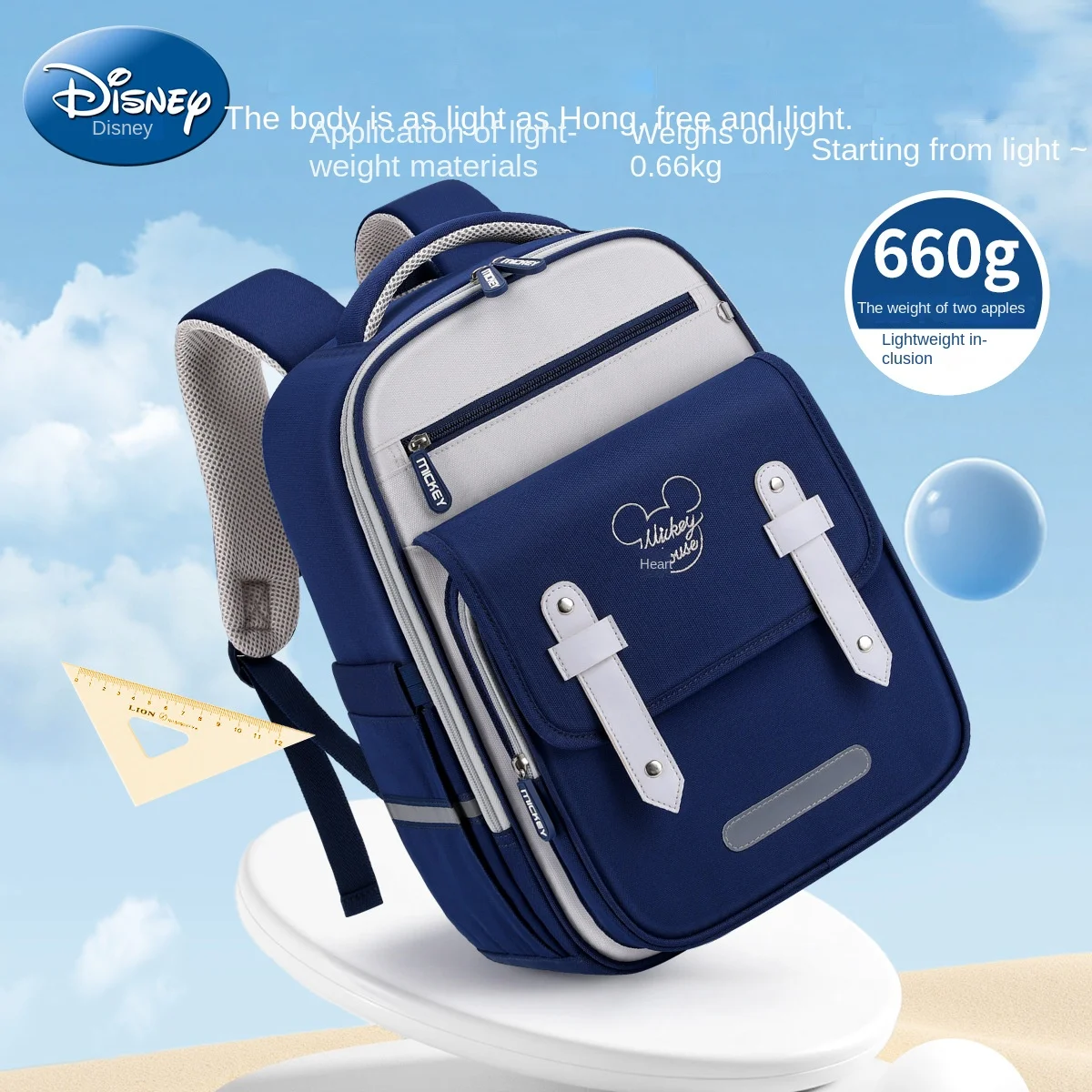 Disney Mickey Boy School Bag Grade 2-5 Primary Student Shoulder Orthopedic Backpack Large Capacity Light Water Proof Mochilas