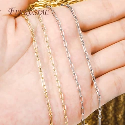 High Quality Spool Chains For DIY Necklace Bracelet Materials DIY Jewelry Making Chains 14K Gold Plated Metal Square Thin Chains