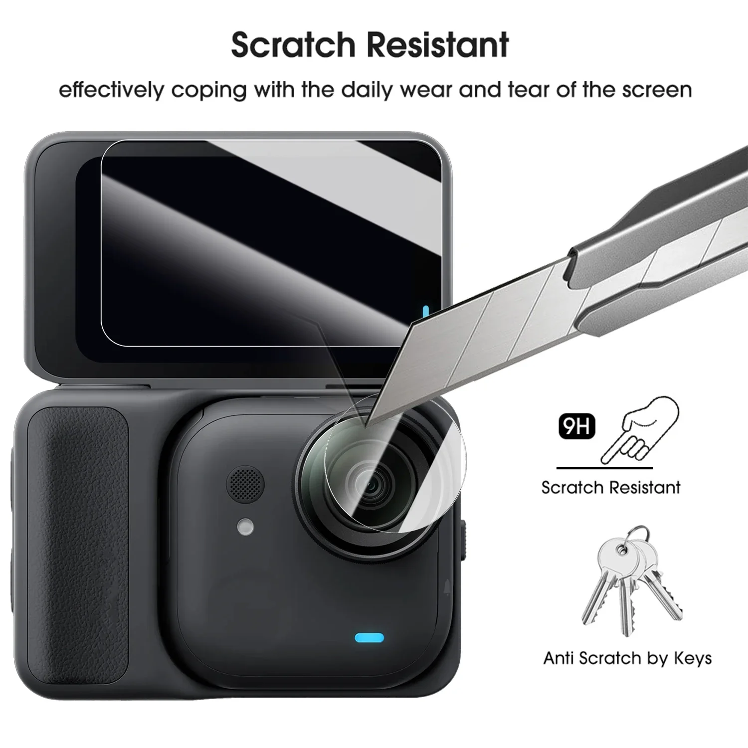 Tempered Glass Film for Insta 360 Go Ultra Screen Protector Anti-Scratch Camera Lens Film for GoUltra Sports Camera Accessories