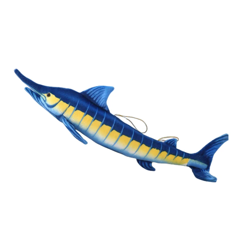 Kawaii Blue Flag Tuna Plush Doll 140CM Pillow Cute Simulation Soft Long Cartoon Plush Animal Swordfish Doll Kids Birthday Gifts