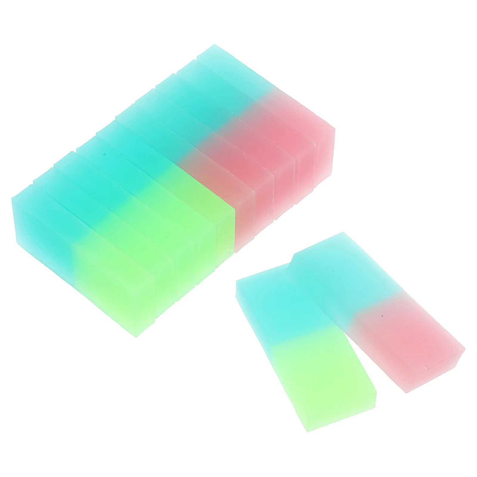 

12 Pcs Kawaii PVC Safe Colored Gradient for Kids Kawaii Eraser Erasers For Kids Fun Erasers School Supplies Gifts