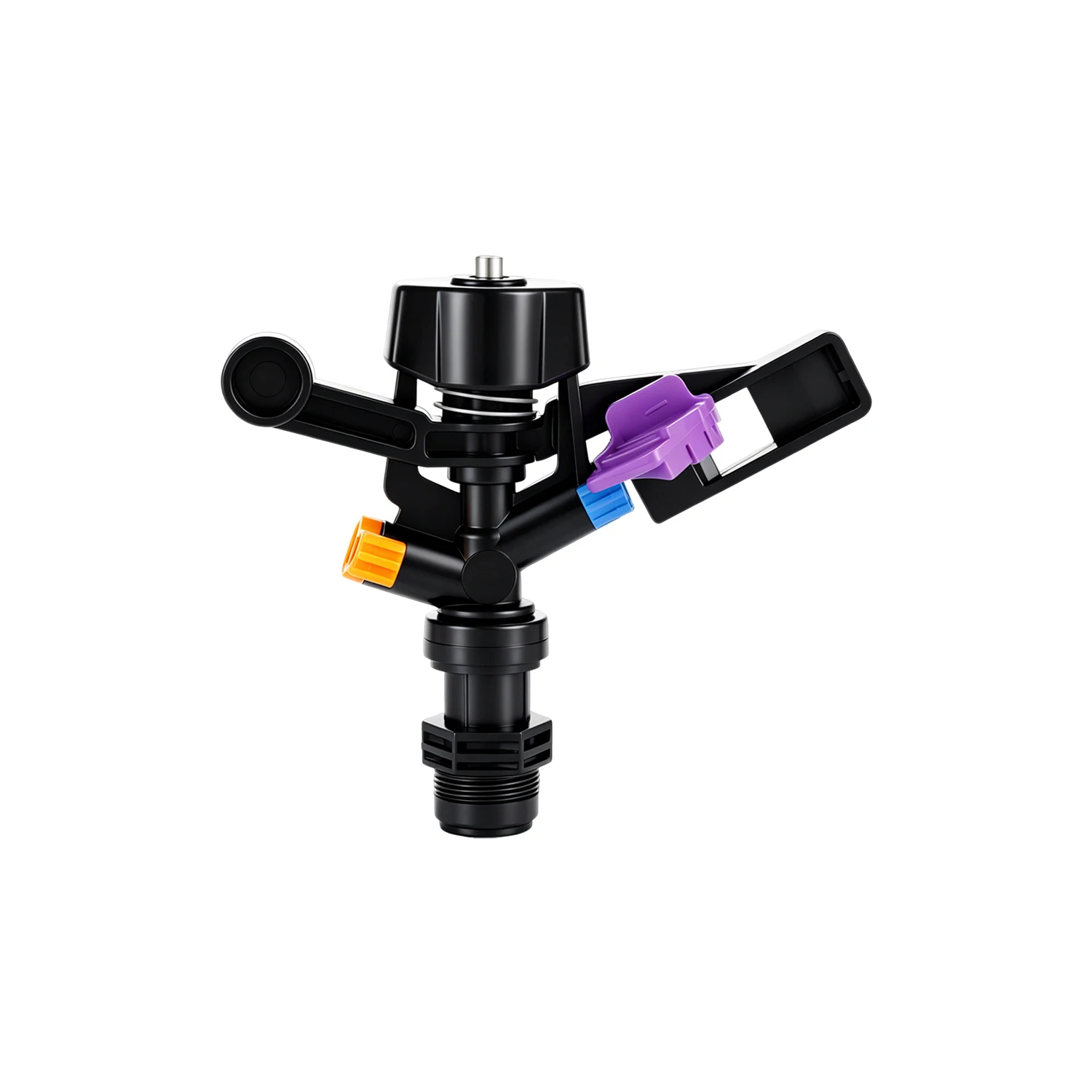360 Degree Rotating Plastic Impact Sprinkler 1/2 Inch External Thread Rocker Arm Irrigation Nozzle for Garden Irrigation System