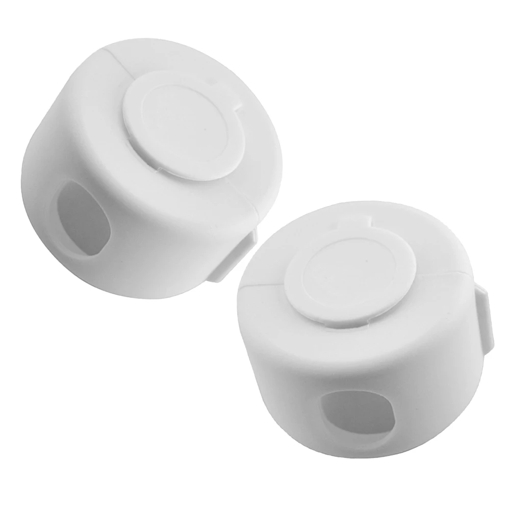 

2pcs Door Handle Protector Child Safety Cover Thickened Silicone Bumper For Kids Baby Proof Home Use White Easy Install