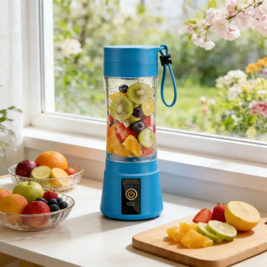 12.85 Oz Rechargeable Portable Mixing Cup, Electric USB Juice Blender Mini Mixer, Suitable For Shakes And Smoothies,