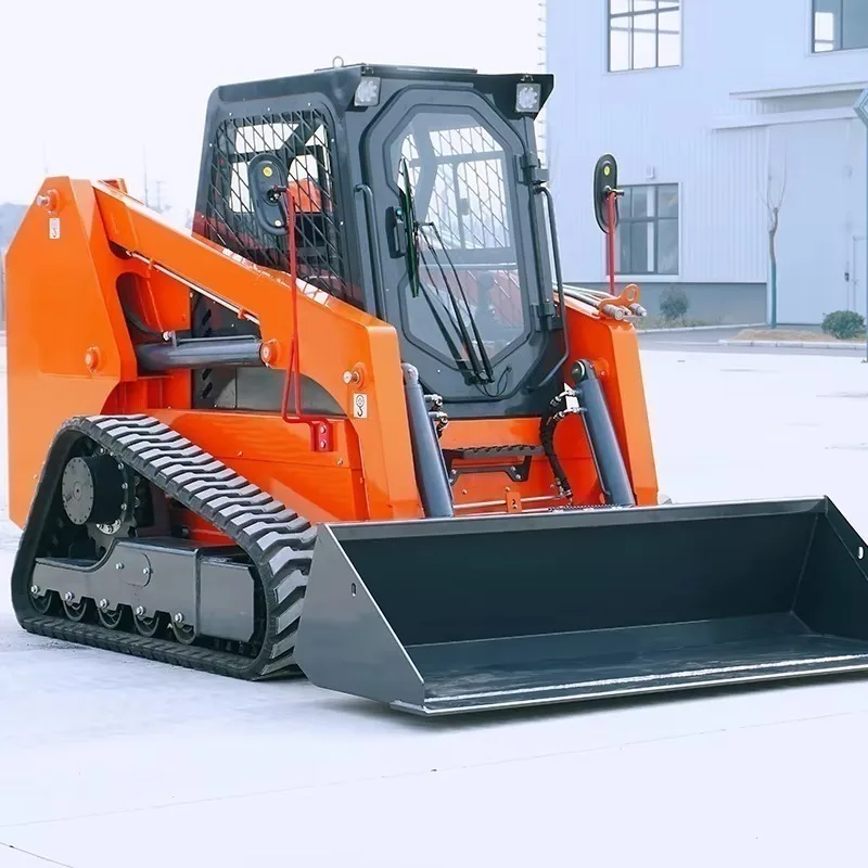 Free Shipping Mini Skid Steer Diesel Loader Cheap 2000kg Wheel Loader Minicargador Ce Epa Engine Compact Skid Steer Loader Truck view 6