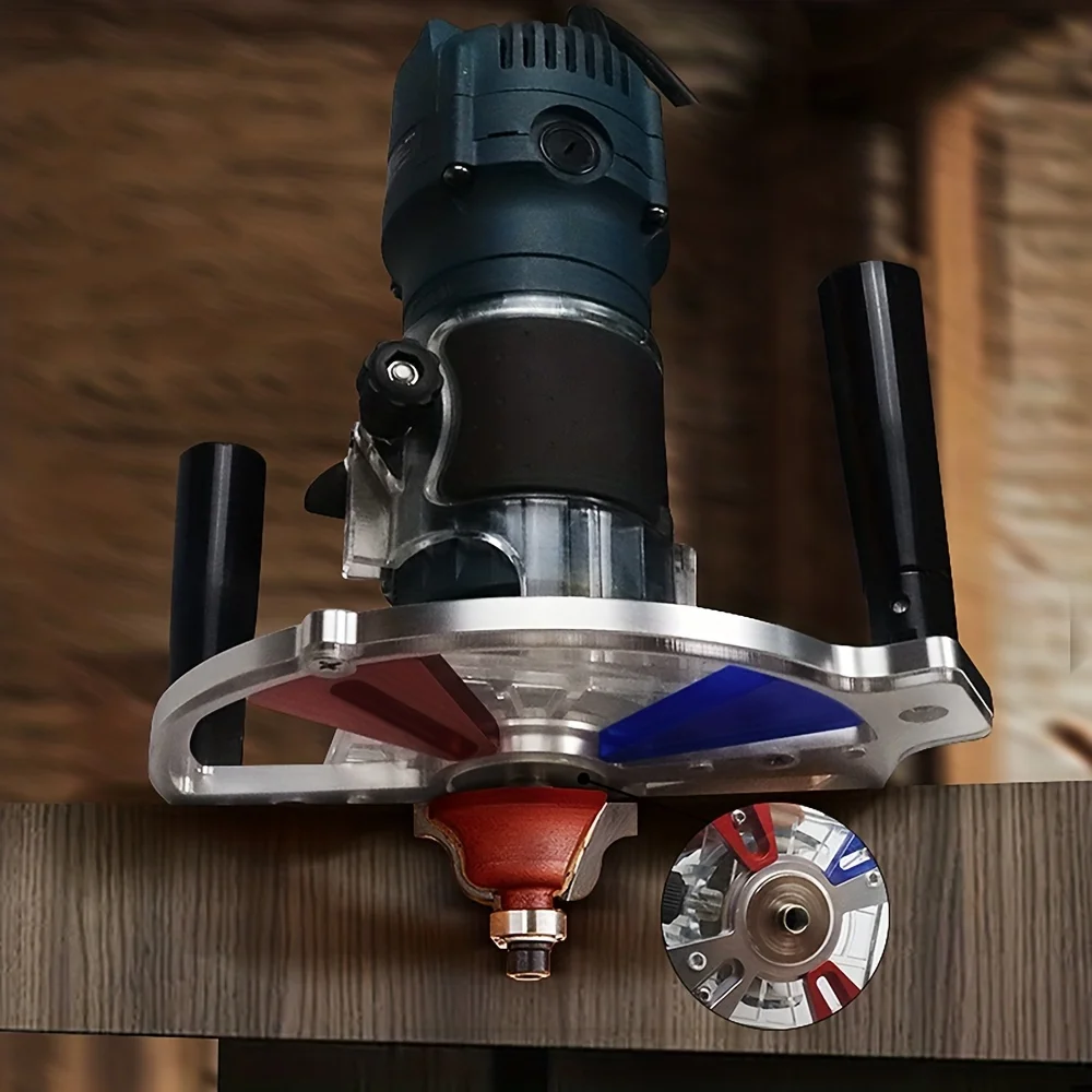 

Woodworking Edge Trimming Machine Milling Groove Inverted Carving Edge Trimming Hole Electric Base Multifunctional Guide Bracke