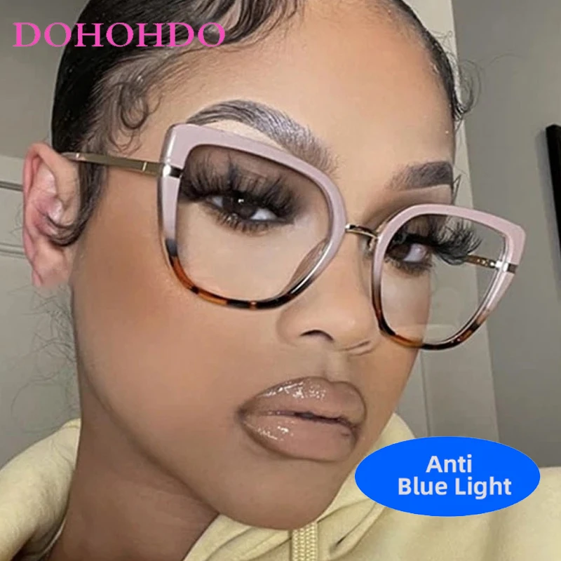 

Metal Cat Eye Glasses TR90 Anti-Blue Light Women Men Trendy Brand Designer Optical Spectacle Computer Eye Protection Eyeglasses