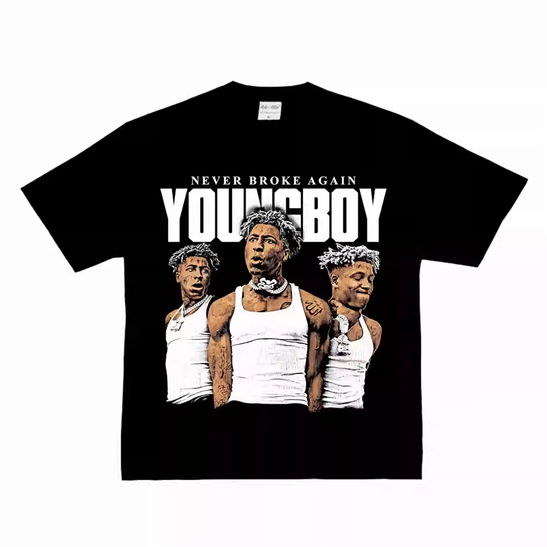 Youngboy Never Broke Again Graphic T-Shirt Soft Cotton Trap Rap Vibe Unisex Oversized Crew Neck Streetwear Summer Casual Tees