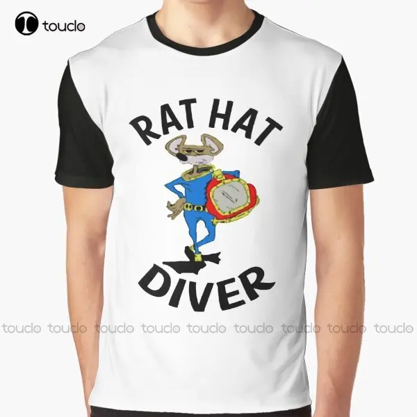 

Футболка с рисунком крысы и дайвера, Бейсбольная Футболка, футболки с цифровой печатью, футболки, рождественский подарок, новая популярная модель, уличная одежда