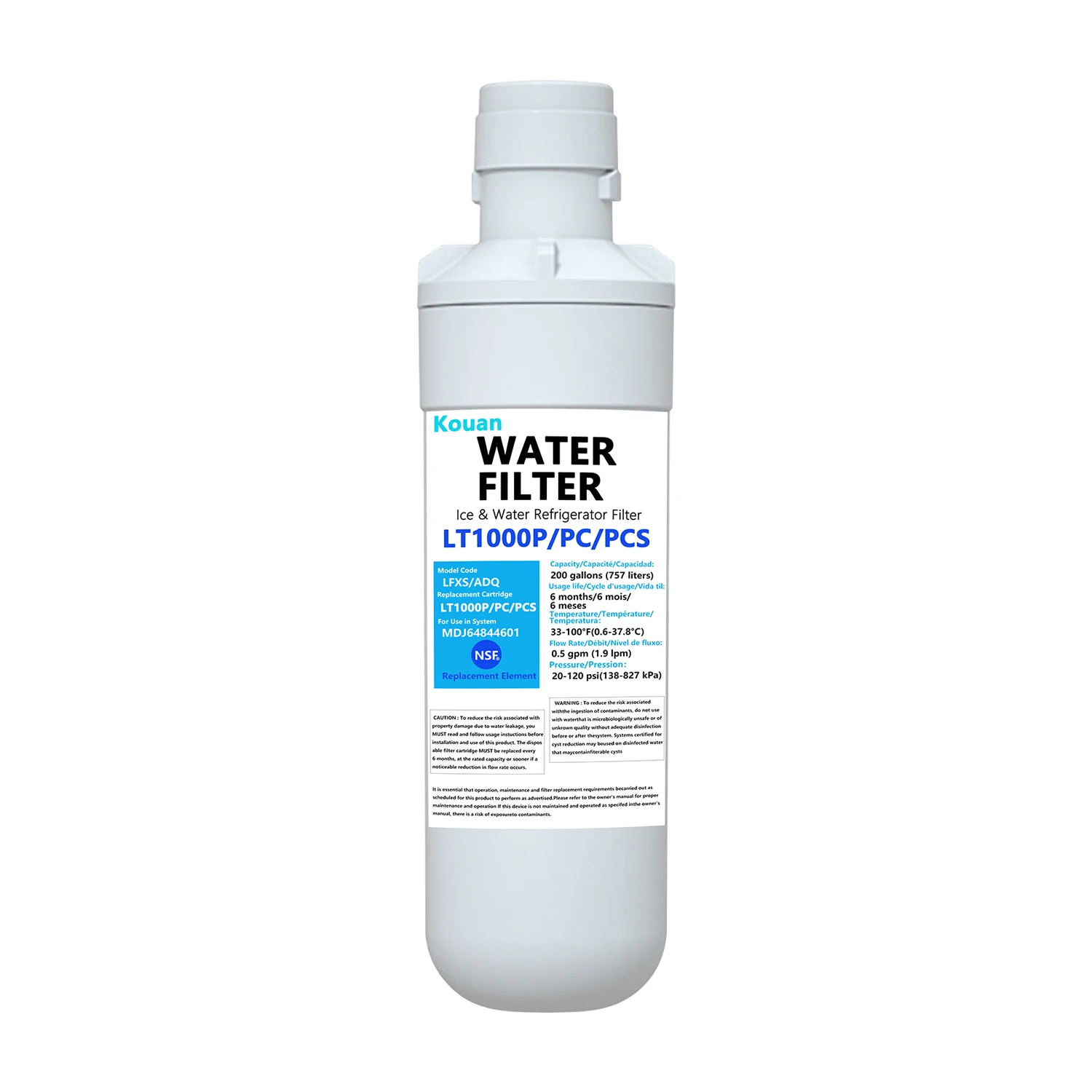 

Сменный фильтр для воды 1/2/3/4 шт. для LT1000P ADQ747935, совместимый с льдогенератором LG Elite Kenmore 9980.