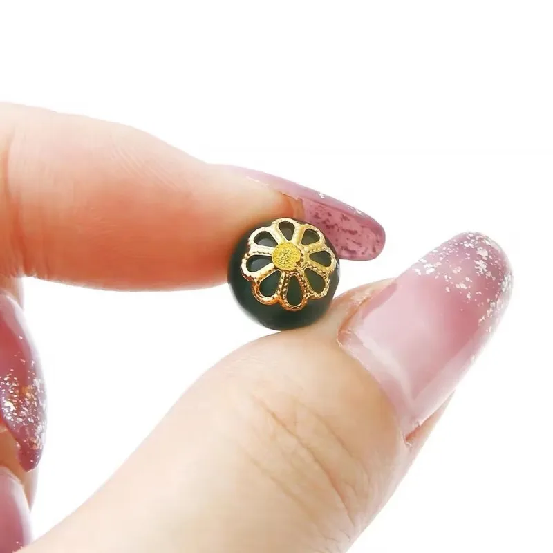 200Pcs 7/9mm Silver Gold Hollow Flower Petal End Spacer Beads Caps For Bracelets Jewelry Making Supplies Accessories Materials