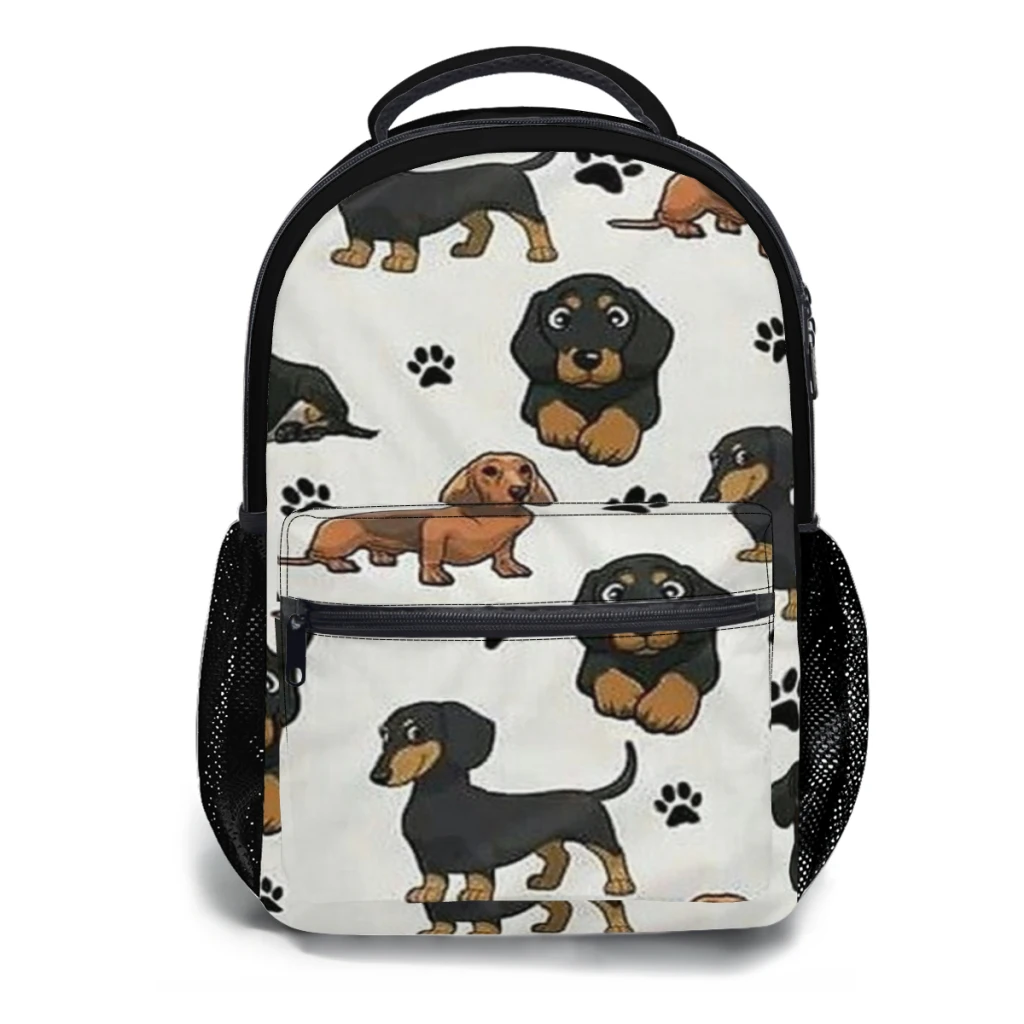 New Fashionable  Dachshund Dog cartoons cute Backpack Bag Large Capacity Trendy Book Bag Multi-pockets Adjustable 17inch