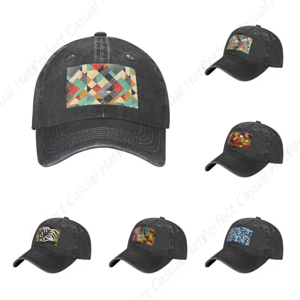 Venda quente engraçado abstrato impressão gráfica protetor solar chapéu de cowboy bonés de beisebol bonés de caminhoneiro chapéu masculino feminino moda bonés