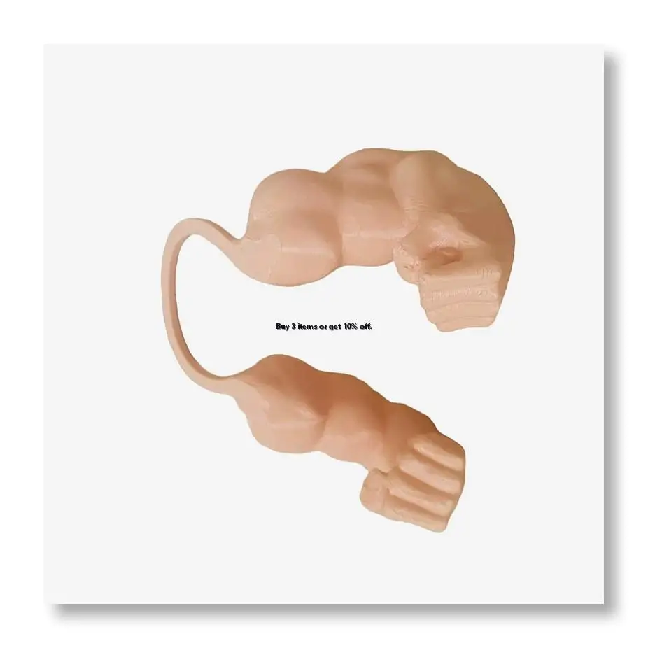 ✱Cat Muscle Arm Pendant Pet Cat Fist Neck Fist Set Show Cat Doll Arm Strong Neck Hanging Toy Skin Color