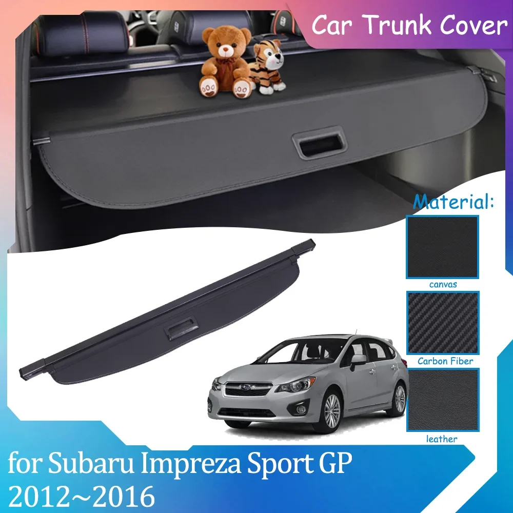 Car Trunk Covers for Subaru Impreza Sport GP 2012~2016 2013 Waterproof Luggage Retractable Curtain Shelter Cargo Pad Accessories