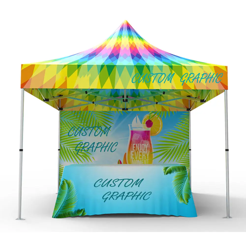 

Trade Show Economic Tent Aluminium Custom Promotional Event Advertising Logo Folded Gazebo Marquee Canopy Pop Up Tent