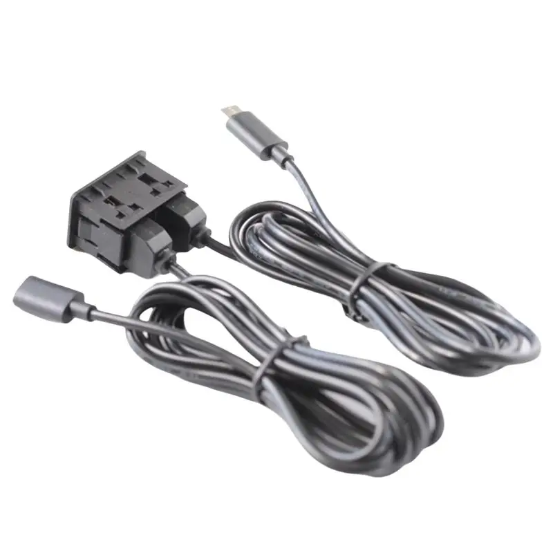 A82U-Car Android Navigation Machine Double TYPE-C Input To USB+USB-C Interface Panel Extension Cable Adapter Panel