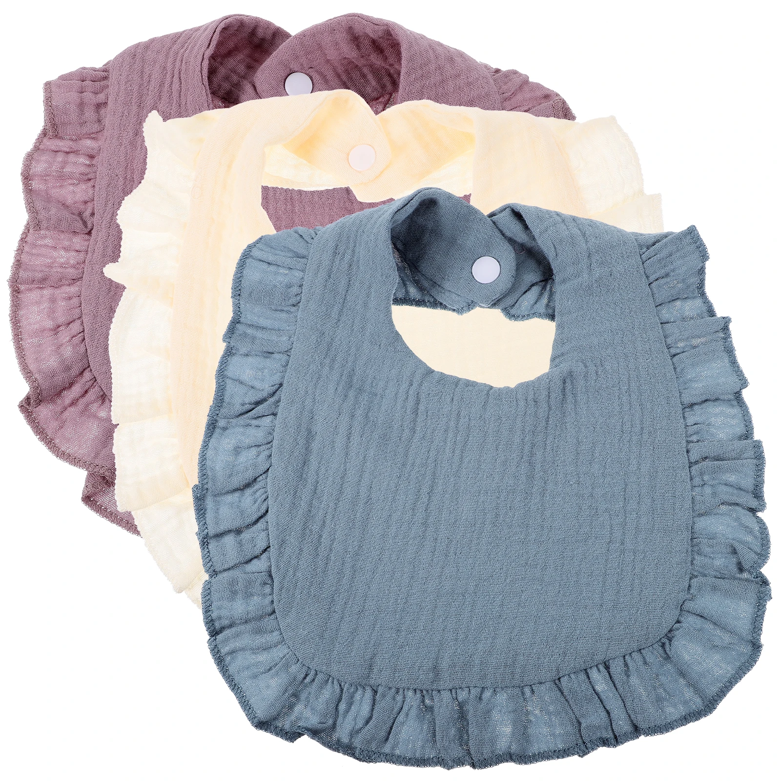 

3 pcs Baby Bibs Cotton Drool Infant Saliva Boy Girl Teething Feeding Eating Multipurpose Lightweight Portable Storage Outdoor